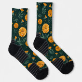 Vibrant Marigolds Pattern Socken (Rechts)