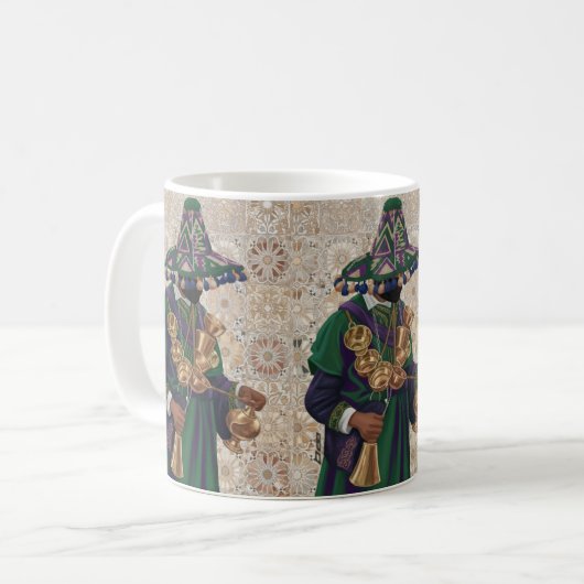 Vibrant Marrakech Souk Market Scene Kaffeetasse (Vorderseite Links)