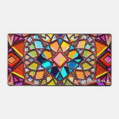 Vibrant Maximalist Mirror Pattern Schreibtischunterlage (Vorderseite)