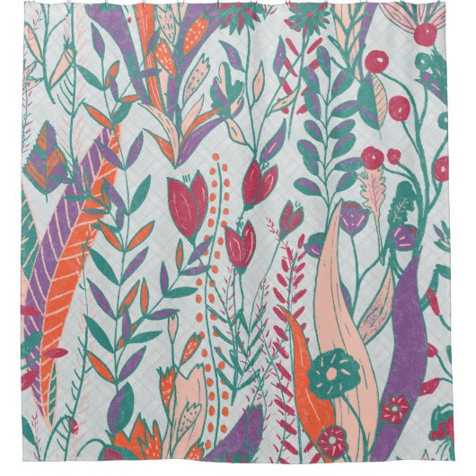 Vibrant Meadow Harmony Duschvorhang (Vorderseite)