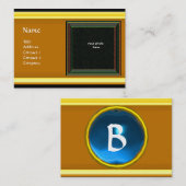 VIBRANT MEMORY2 MONOGRAM Edelstein blau Visitenkarte (Vorne/Hinten)