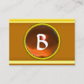 VIBRANT MEMORY2 MONOGRAM-Edelstein Orange Visitenkarte (Rückseite)