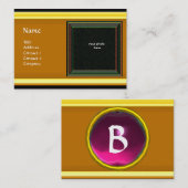 VIBRANT MEMORY2 MONOGRAM Edelstein pink Visitenkarte (Vorne/Hinten)