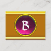 VIBRANT MEMORY2 MONOGRAM Edelstein pink Visitenkarte (Rückseite)