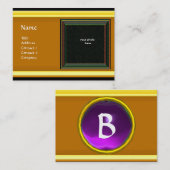 VIBRANT MEMORY2 MONOGRAM Edelstein violett Visitenkarte (Vorne/Hinten)