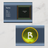 VIBRANT MEMORY3 MONOGRAM-Edelstein gelb Visitenkarte (Vorne/Hinten)