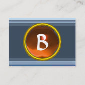 VIBRANT MEMORY3 MONOGRAM-Edelstein Orange Visitenkarte (Rückseite)