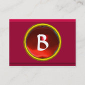 VIBRANT MEMORY3 MONOGRAM Edelstein rot Visitenkarte (Rückseite)