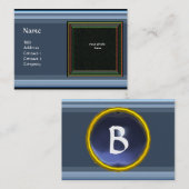 VIBRANT MEMORY3 MONOGRAM Edelstein violett Visitenkarte (Vorne/Hinten)