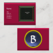 VIBRANT MEMORY3 MONOGRAM Edelstein violett Visitenkarte (Vorne/Hinten)