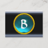 VIBRANT MEMORY MONOGRAM Edelstein blau Visitenkarte (Rückseite)