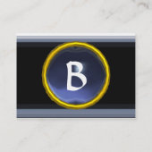 VIBRANT MEMORY MONOGRAM Edelstein blau Visitenkarte (Rückseite)