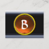 VIBRANT MEMORY MONOGRAM-Edelstein Orange Visitenkarte (Rückseite)