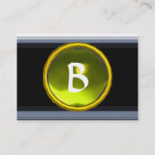 VIBRANT MEMORY MONOGRAM Edelstein Schwarz-weiß Visitenkarte (Rückseite)