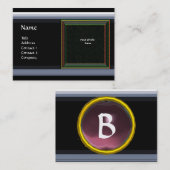 VIBRANT MEMORY MONOGRAM Edelviolett Visitenkarte (Vorne/Hinten)