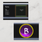 VIBRANT MEMORY MONOGRAM Edelviolett Visitenkarte (Vorne/Hinten)