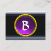 VIBRANT MEMORY MONOGRAM Edelviolett Visitenkarte (Rückseite)