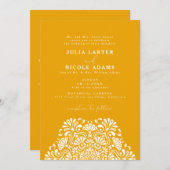 Vibrant Mexican Fiesta Rainbow Mandala Wedding Einladung (Vorne/Hinten)