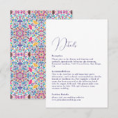 Vibrant Mexican Fiesta Style Rainbow Wedding Begleitkarte (Vorne/Hinten)