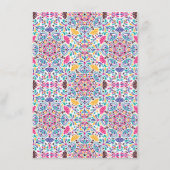 Vibrant Mexican Fiesta Style Rainbow Wedding Menu Menükarte (Rückseite)