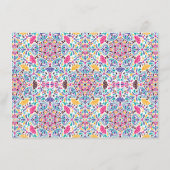 Vibrant Mexican Fiesta Style Rainbow Wedding Menükarte (Rückseite)