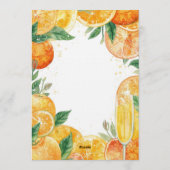 Vibrant Mimosa Brunch Menu – Watercolor Citrus Einladung (Rückseite)