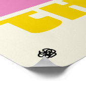 Vibrant Minimalist Abstract Sea Art Print Poster (Ecke)