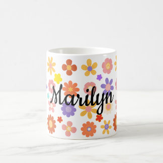 Vibrant mix of colorful flowers mug kaffeetasse