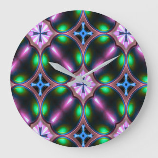 Vibrant Modern Geometric Abstract Große Wanduhr