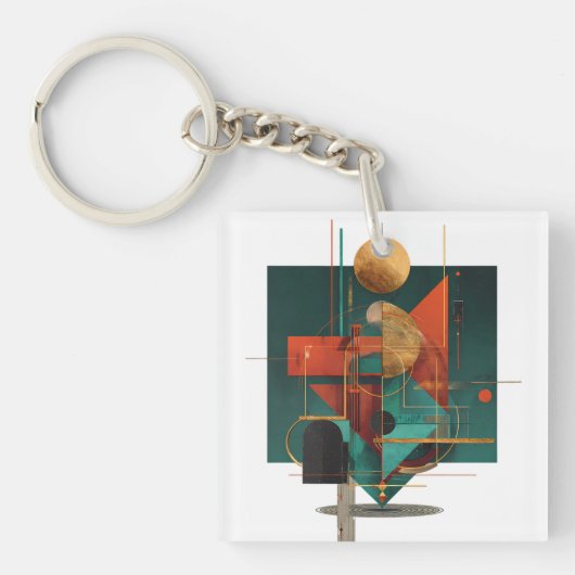 Vibrant Monarch Butterfly Illustration on Light Ba Schlüsselanhänger (Vorderseite)