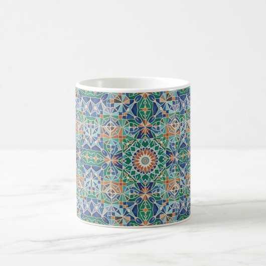 Vibrant Moroccan Zellige Tile Pattern  Kaffeetasse (Mittel)
