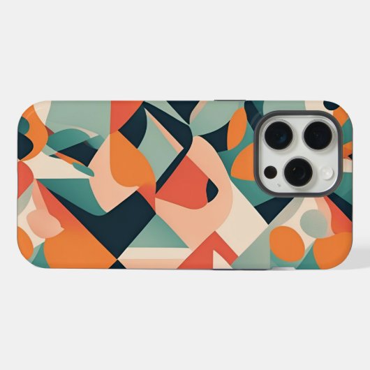 Vibrant Mosaic iPhone Hülle (Rückseite (Horizontal))