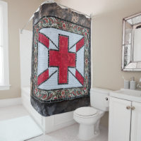 Vibrant Mosaic St. George's Flag verkleidetes Glas
