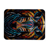 Vibrant Mosaic Zebra Magnet (Horizontal)