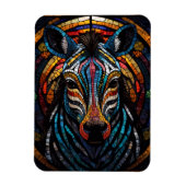 Vibrant Mosaic Zebra Magnet (Vertikal)