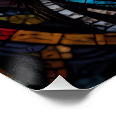 Vibrant Mosaic Zebra Poster (Ecke)