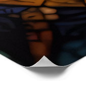 Vibrant Mosaic Zebra Poster (Ecke)