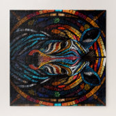 Vibrant Mosaic Zebra Puzzle (Horizontal)