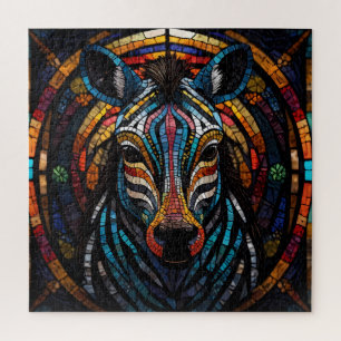 Vibrant Mosaic Zebra Puzzle