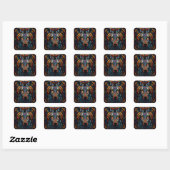 Vibrant Mosaic Zebra Quadratischer Aufkleber (Blatt)