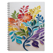 Vibrant Multicolor Floral Art Notizblock (Vorderseite)