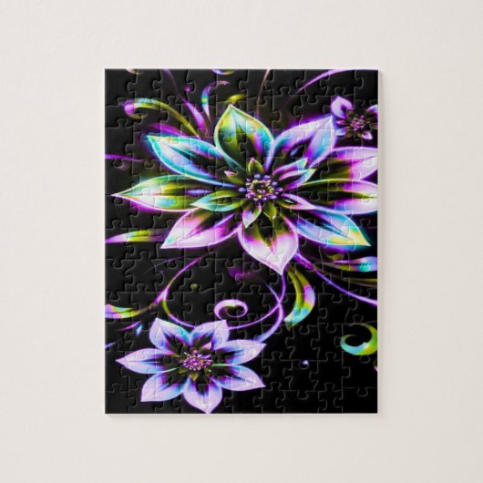 Vibrant Multicolor Hibiscus Floral Accessor Puzzle (Vertikal)