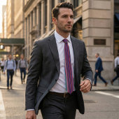 Vibrant Multicolor Striped Neck Tie Krawatte