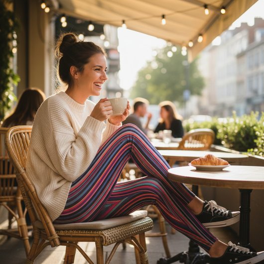 Vibrant Multicolor Vertical Stripes Leggings