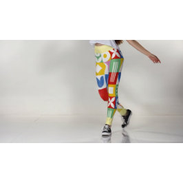 Vibrant Multicolored Geometric Design  Leggings