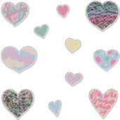 Vibrant Multicolored Hearts Aufkleber (Vorderseite)