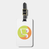 Vibrant Musical Note Double Eighth Gepäckanhänger (Vorderseite vertikal)