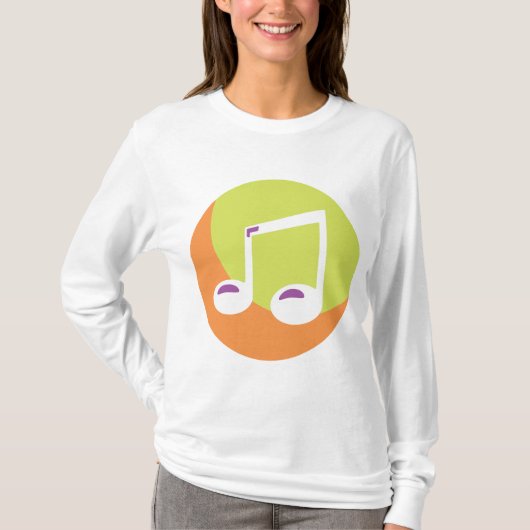 Vibrant Musical Note Double Eighth T-Shirt (Vorderseite)