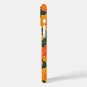 Vibrant Nature iPhone16 Case - Nahtloses Muster De (Rückseite / Links)