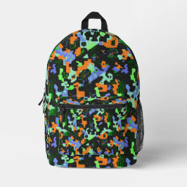 Vibrant Neon Camouflage Bedruckter Rucksack